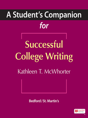 cover image of A Student's Companion for Successful College Writing